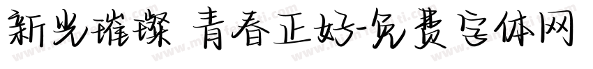新光璀璨 青春正好字体转换